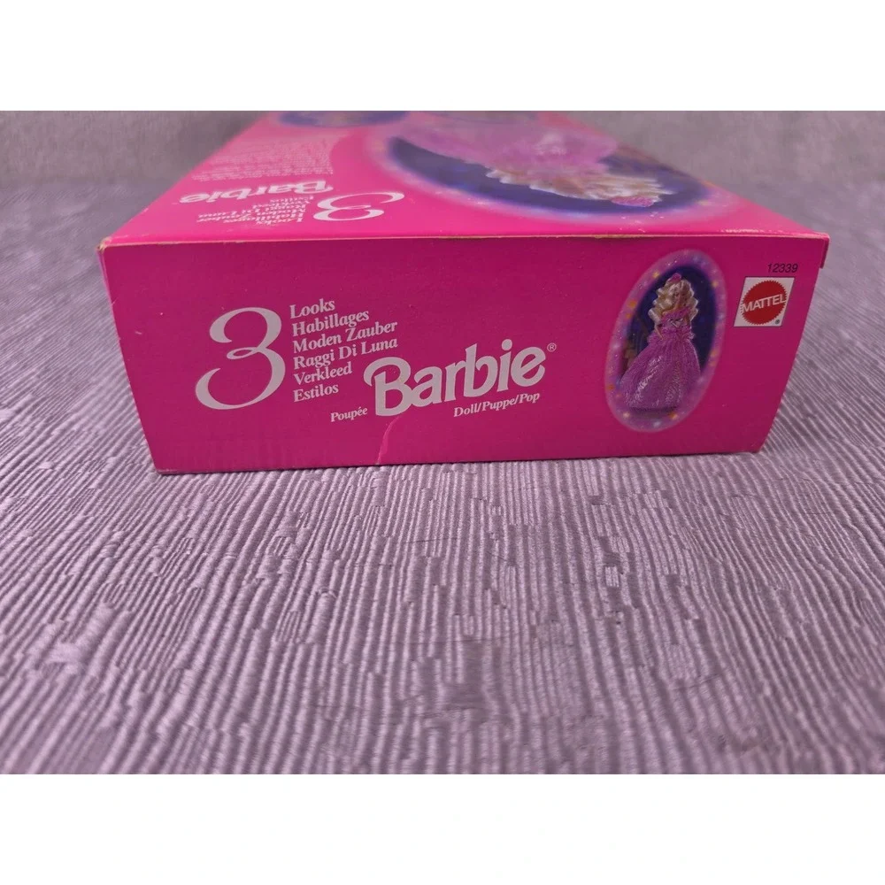 Vintage 1994 Mattel 3 Looks Barbie Doll Pink Silver Gown Ballerina 12339 NIB